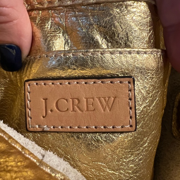 J Crew Gold Leather Thompson Tote - Picture 8 of 15